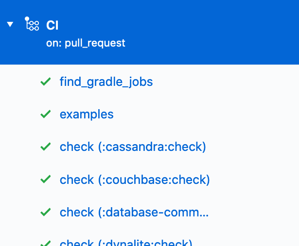 Part of the list of build jobs generated on-the-fly