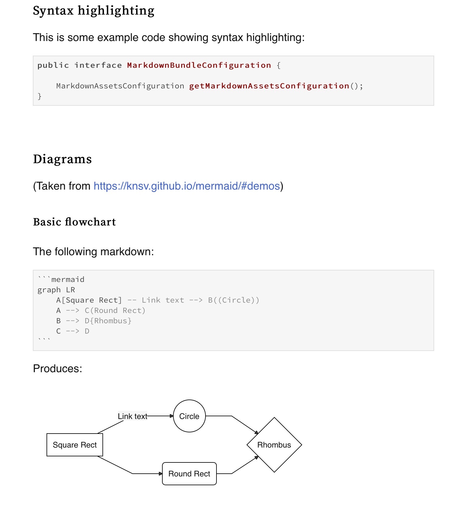 Screenshot of rendered docs